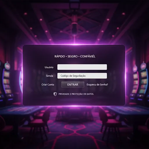 Tela com cadeado e suporte para conta mais confiável